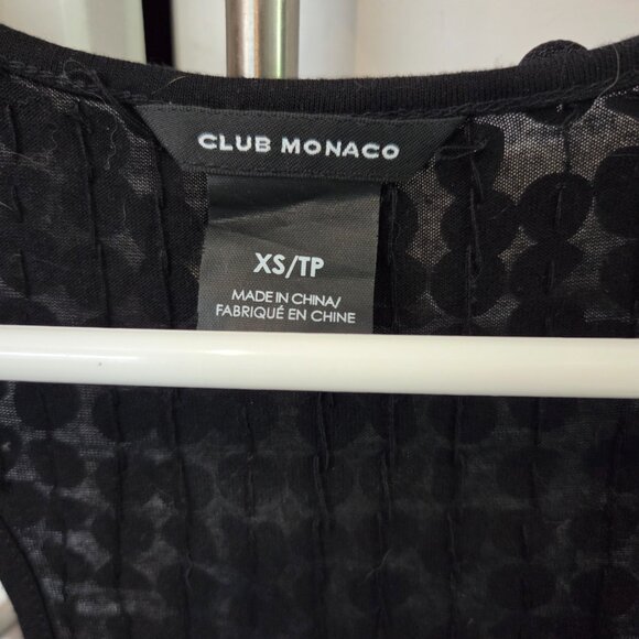 Club Monaco Black w/ Faux Leather Accents Tank Top from set of Lost Girl TV show - Picture 2 of 4